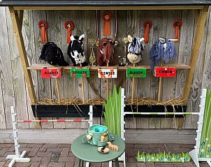 Creatieve speelplek voor kinderen in Huisje in Eersel, vakantiehuis in de Kempen, Noord Brabant.