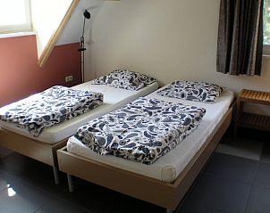Schlafzimmer mit zwei Betten im Ferienhaus in Luyksgestel, Ferienhaus in Kempen.