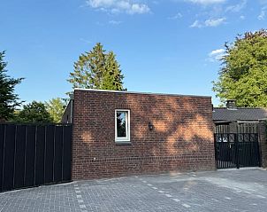 Eingangstor am Cottage in Luyksgestel, Ferienhaus in Luyksgestel, Nordbrabant, mit ausreichend Parkmglichkeiten.