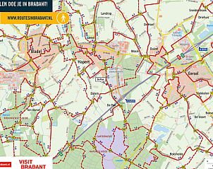 Wandelkaart van Brabant, ontdek routes vanuit Vakantiehuisje in Hapert, Kempen, Noord Brabant.