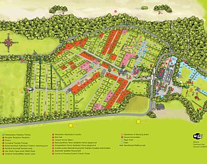 Plattegrond van Vakantiehuis Duinhoeve, Udenhout, biedt een overzicht van de faciliteiten en accommodaties in Noord Brabant.