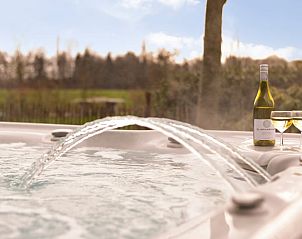 Relax in the Jacuzzi with a view at Cottage in Moergestel, vacation home in Hart van Brabant, North Brabant.