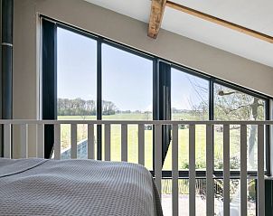 Panoramic view from the bedroom of Huisje in Moergestel, vacation home in Hart van Brabant, North Brabant.