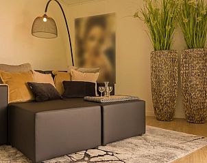 Gezellige woonkamer in Vakantiehuis in Moergestel, Hart van Brabant, Noord Brabant, met comfortabele zitplaatsen en stijlvolle decoratie.