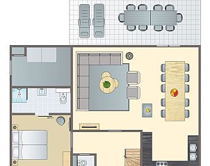 Unterkunft 4225137 - Bungalow Hart van Brabant - Kaatsheuvel | 10-persoons vakantiehuis | 10L