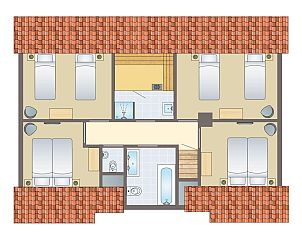 Unterkunft 4225137 - Bungalow Hart van Brabant - Kaatsheuvel | 10-persoons vakantiehuis | 10L