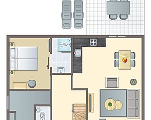 Unterkunft 4225142 - Bungalow Hart van Brabant - Kaatsheuvel | 4-persoons vakantiehuis | 4L