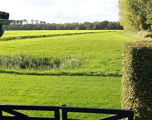Prachtig uitzicht op groene velden vanuit Vakantiehuisje in Hank in Hart van Brabant, Noord Brabant.