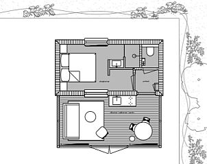 Plattegrond van Vakantiehuisje in Loon op Zand, Hart van Brabant.