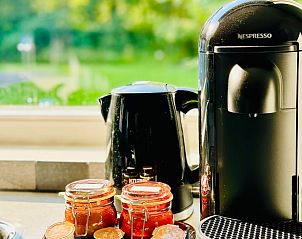 Koffiehoek in Huisje in Tilburg, vakantiewoning in Hart van Brabant, Noord Brabant.