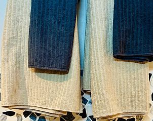 Handdoeken in badkamer van Huisje in Tilburg, vakantieverblijf in Hart van Brabant, Noord Brabant.