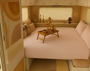 Comfortabele slaapkamer in Vakantiehuisje in Riel, ontspannen sfeer in Hart van Brabant, Noord Brabant.