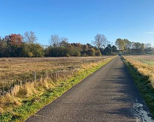 Lange weg door het landschap rond Vakantiehuis in Langenboom, perfect voor fietstochten.