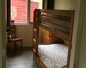 Kinderkamer met stapelbed in Huisje in Escharen, vakantiehuis in Noordoost Brabant.