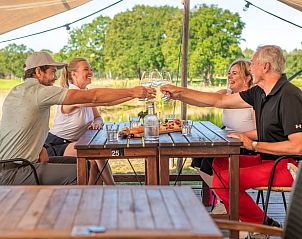 Gemtliches Beisammensein in der Natur im Ferienhaus in Oosterhout, Westbrabant.