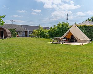 Groene omgeving met glamping lodge bij Vakantiehuis in Terheijden, West Brabant, ideaal voor ontspanning.