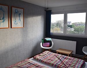 Blick aus dem Schlafzimmer im Haus der Familie Buis, Ferienhaus in Egmond aan Zee, Nordholland.