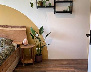 Stylish bedroom in Holiday home in Callantsoog, North Sea coast, North Holland.