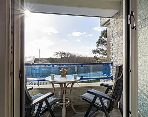 View from the balcony of Callantsduyne 22 Groote Keeten, vacation home in Callantsoog, North Sea coast.