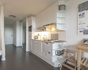 Modern kitchen of Callantsduyne 33 Groote Keeten, vacation home in Callantsoog, North Sea coast, North Holland.