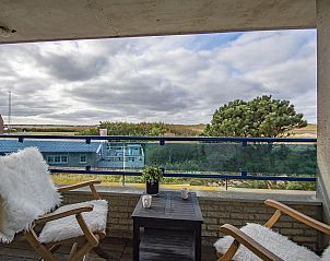 Veranda overlooking dunes at Callantsduyne 33 Groote Keeten, vacation home in Callantsoog, North Holland.