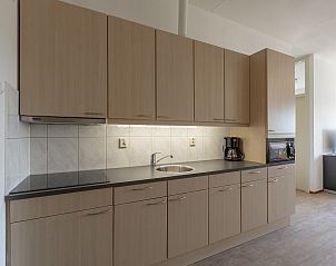 Moderne Kche in Wijde Blick 103 Callantsoog, Ferienhaus an der Nordseekste, Nordholland.