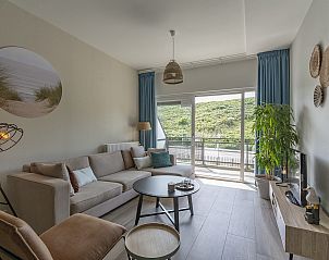 Cozy living room in Wijde Blick 112 Callantsoog, vacation home on the North Sea coast, North Holland.