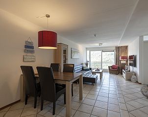 Dining room in Wijde Blick 211 Callantsoog vacation home, North Sea coast, North Holland.
