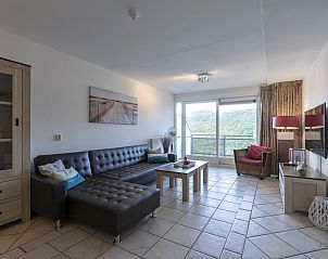 Comfortable sitting area in Wijde Blick 211 Callantsoog vacation home, North Sea coast, North Holland.