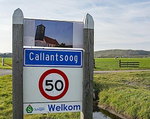 Aerial view of Callantsoog near Wijde Blick 211 vacation home, North Sea coast, North Holland.