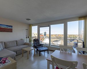 Cozy living room of Wijde Blick 301 Callantsoog vacation home on the North Sea coast in North Holland.