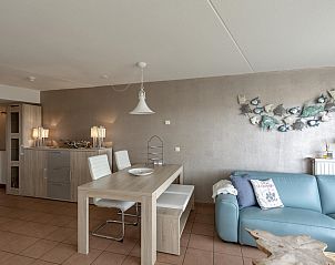 Dining room in Wijde Blick 307 Callantsoog, vacation home in Callantsoog, North Holland.