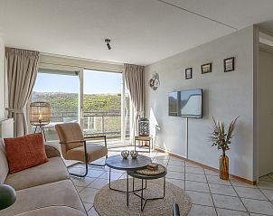 Cozy living room at Wijde Blick 309 Callantsoog, vacation home on the North Sea coast in North Holland.