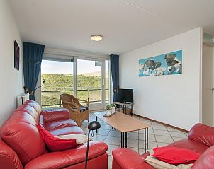 Gezellige woonkamer van vakantiehuis Wijde Blick 310 Callantsoog aan de Noordzeekust in Noord-Holland