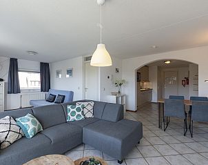 Cozy living room in Wijde Blick 311 Callantsoog, vacation home on the North Sea coast in North Holland.