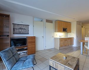 Modern kitchen in Wijde Blick 208 Callantsoog, vacation home on the North Sea coast, North Holland.