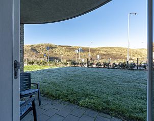 View from the terrace of Beach Apartment 08 Callantsoog of the dunes.