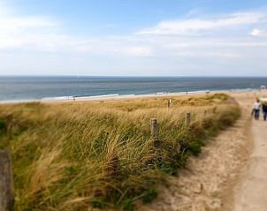 Breathtaking views of the North Sea from Holiday home in Callantsoog, North Sea coast, North Holland with cloud cover.