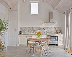 Stylish kitchen in cottage in Callantsoog, vacation accommodation in North Holland with modern appliances.