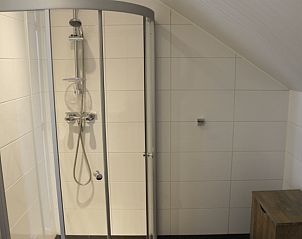 Inloopdouche in Vakantiehuisje in Burgerbrug, Noordzeekust, Noord-Holland.