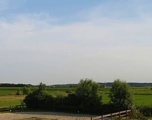 Uitzicht op groene landschappen vanuit Vakantiehuisje in Burgerbrug, Noordzeekust, Noord-Holland.