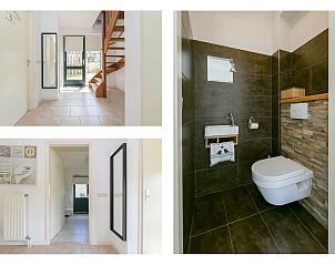 Entree en toilet van vakantiewoning in Julianadorp aan Zee, Noordzeekust.