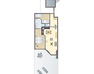 Guest house 454057 - Bungalow Noordzeekust - Beach Resort Ooghduyne | 4-persoons appartement | 4B1