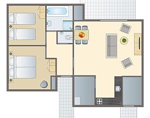 Guest house 454082 - Bungalow Noordzeekust - Beach Resort Ooghduyne | 4-persoons villa | 4C