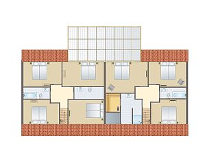 Unterkunft 454083 - Bungalow Noordzeekust - Beach Resort Ooghduyne | 22-persoons villa | 22L