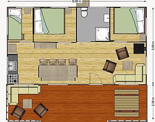 Unterkunft 461622 - Zelthaus IJsselmeerkust - De Bosvilla | 8 Pers. | Kachel