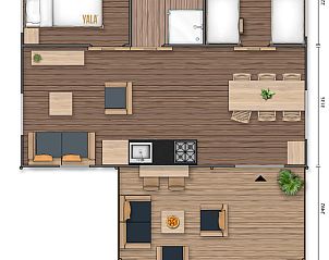 Unterkunft 461625 - Zelthaus IJsselmeerkust - De Heide Tent | 6 Pers. | Kachel