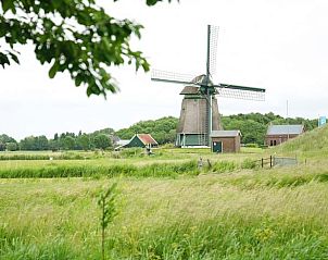 Pittoreske molen in de omgeving van Vakantiehuis in Schellinkhout, Noord-Holland.