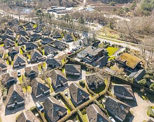 Aerial view of the Detached House in Schoorl, a vacation home in North Holland, surrounded by nature and rustic surroundings.
