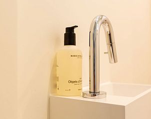 Grote groene tuin rondom Huisje in Schoorl, Noord-Holland noord.